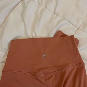 Lululemon Allign leggings BARELY WORN. Peach color. Size 4